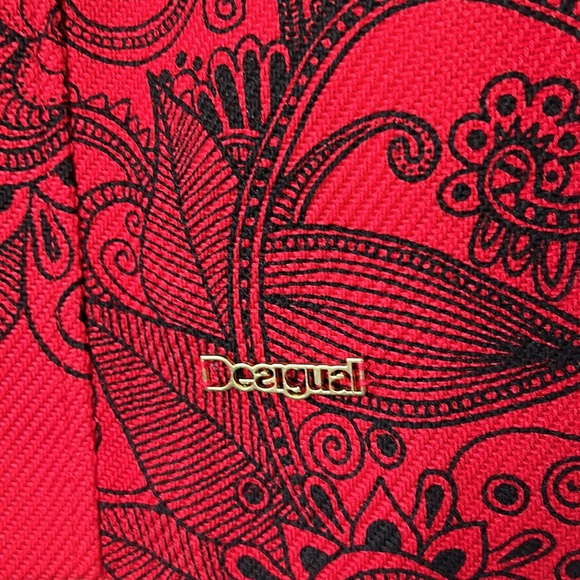 NWOT DESIGUAL Women’s Red Embroidered Overcoat Jacket EU 48 (XXL) - Picture 10 of 15